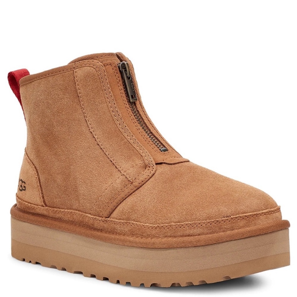 UGG Neumel platform zip in chestnut